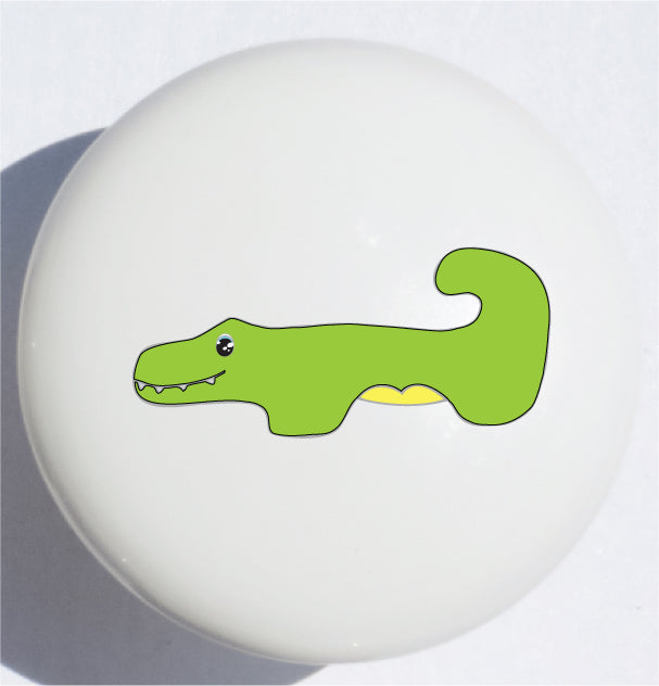 Single Ceramic Jungle Safari Drawer Knob Pulls, Choice of Several African Wildlife Animal Designs