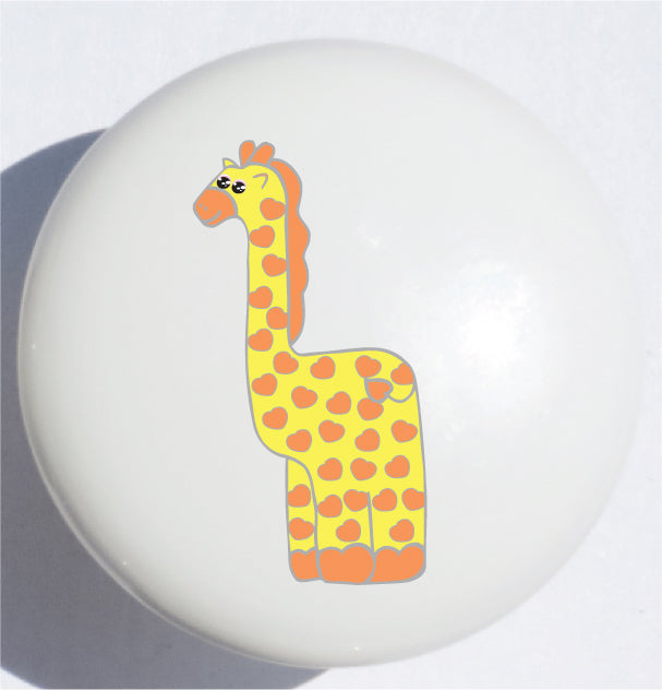Single Ceramic Jungle Safari Drawer Knob Pulls, Choice of Several African Wildlife Animal Designs