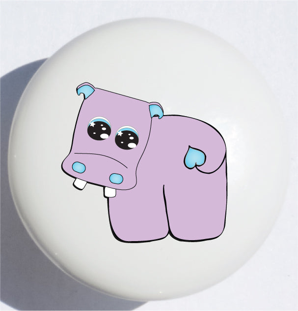 Single Ceramic Jungle Safari Drawer Knob Pulls, Choice of Several African Wildlife Animal Designs