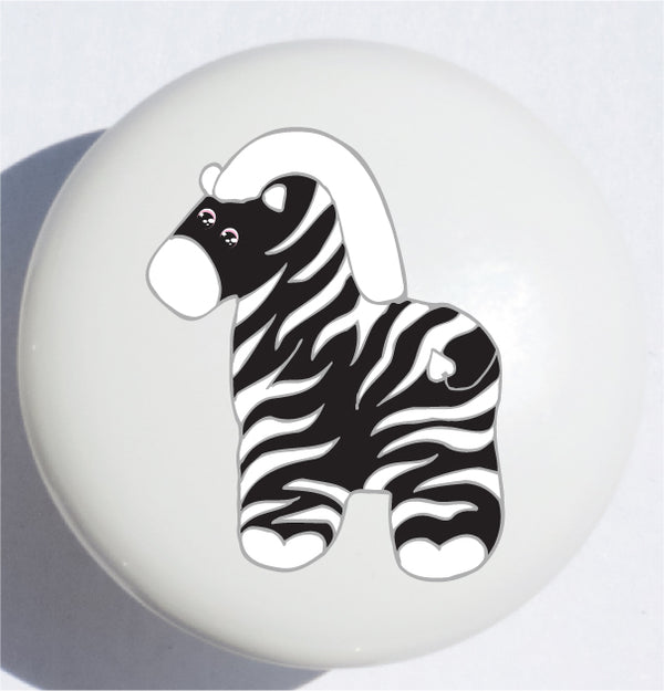 Single Ceramic Jungle Safari Drawer Knob Pulls, Choice of Several African Wildlife Animal Designs
