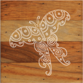 Butterfly Art Prints on Natural Wall Hanging