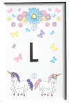 Unicorn Horse Butterflies and Flowers Light Switch Plate and Outlet Covers Unicorn Pony Children's Room Decor