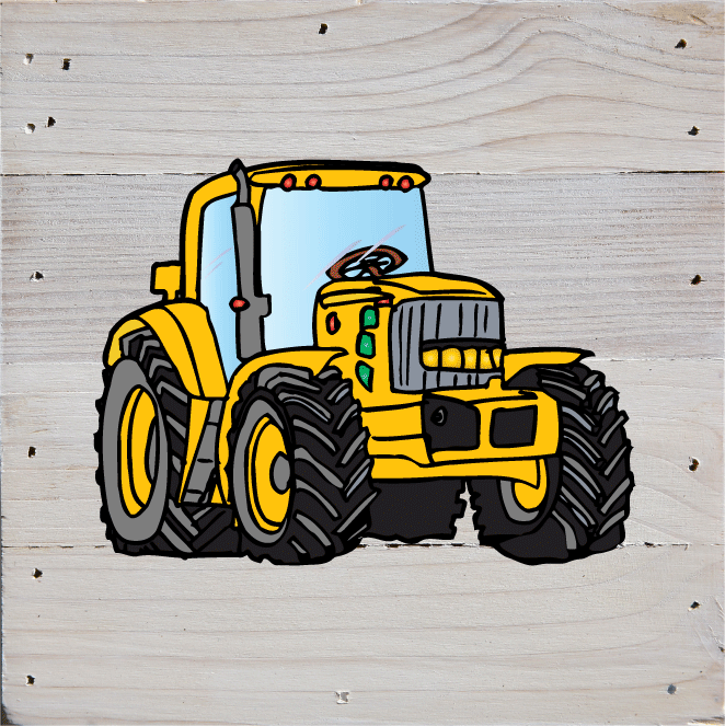 Tractor Art Print Natural Wall Hanging