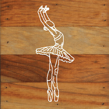 Ballerina Chalk White on a 6 x 6 Rustic Aged Natural Wood Pallet