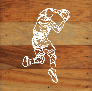 Basketball Art Print Natural Wall Hanging