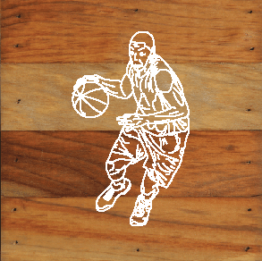 Basketball Art Print Natural Wall Hanging