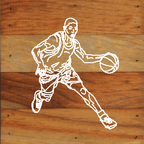 Basketball Art Print Natural Wall Hanging