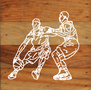 Basketball Art Print Natural Wall Hanging