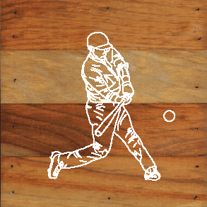 Baseball Art Print Natural Wall Hanging