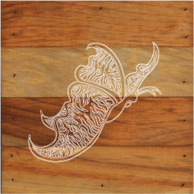 Butterfly Art Prints on Natural Wall Hanging