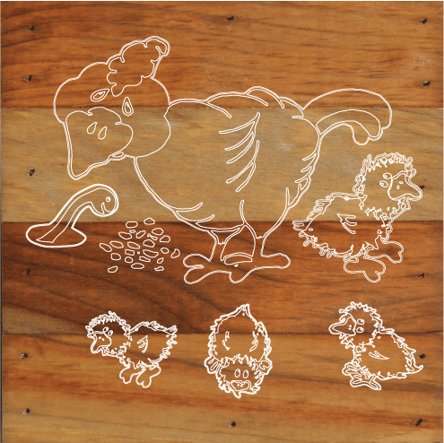 Farm Animal Theme Rustic Wall Hanging