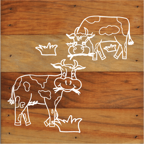 Farm Animal Theme Rustic Wall Hanging