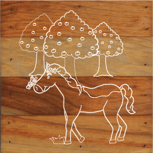 Farm Animal Theme Rustic Wall Hanging