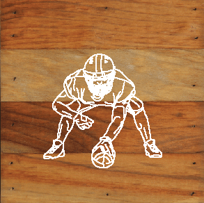 Football Art Print Natural Wall Hanging