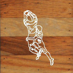 Football Art Print Natural Wall Hanging