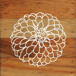 Large Flower Art Prints on a 6 x 6 Rustic Aged Natural Wood Pallet