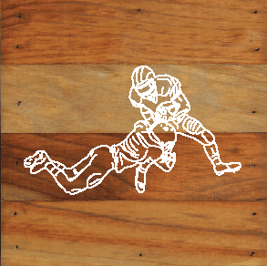 Football Art Print Natural Wall Hanging