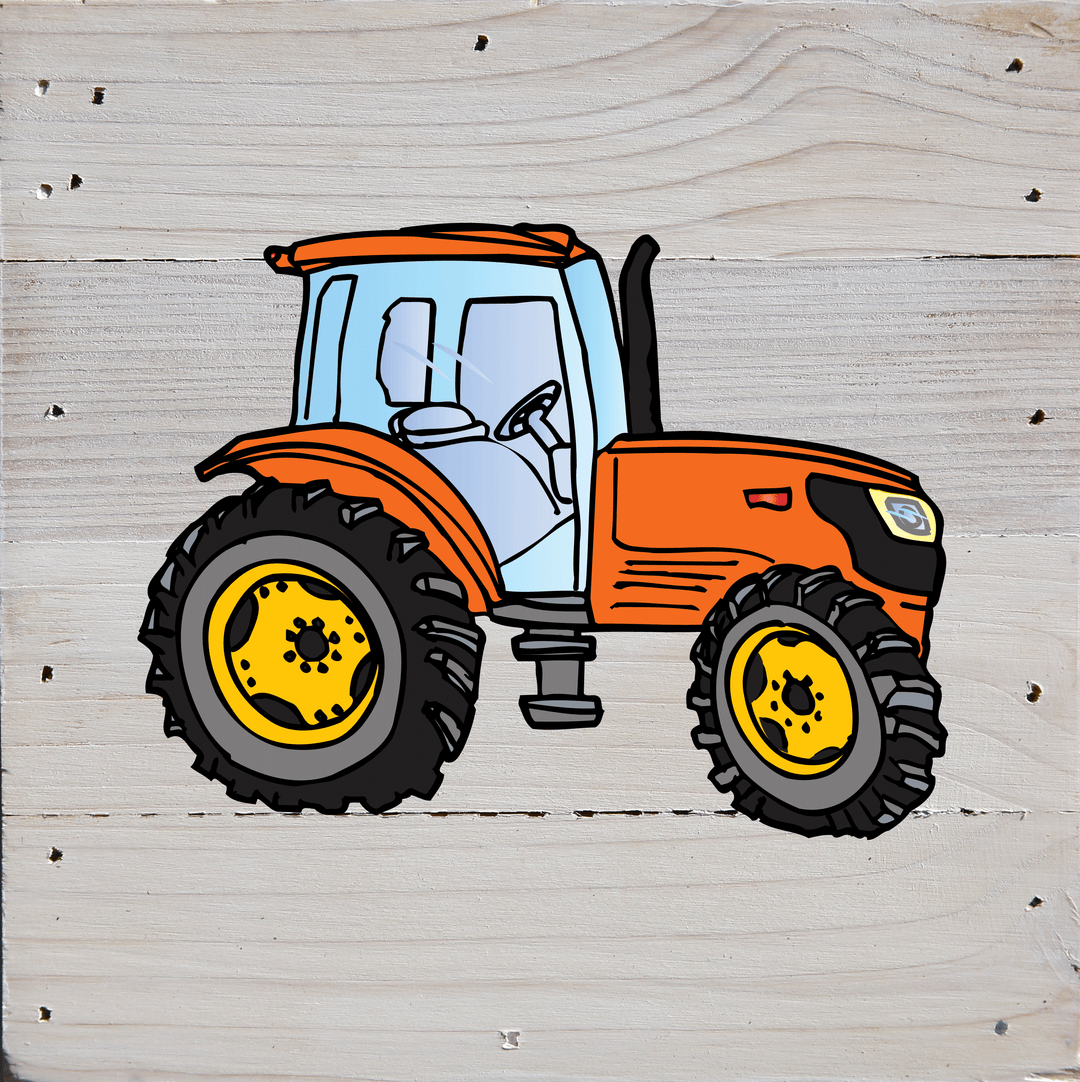 Tractor Art Print Natural Wall Hanging