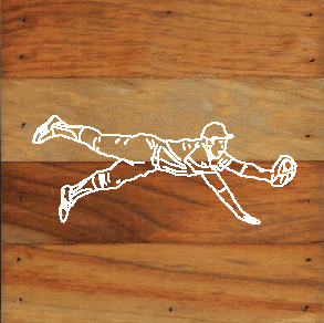 Baseball Art Print Natural Wall Hanging