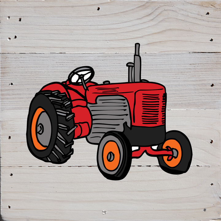 Tractor Art Print Natural Wall Hanging