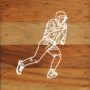 Baseball Art Print Natural Wall Hanging