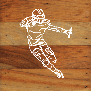 Football Art Print Natural Wall Hanging
