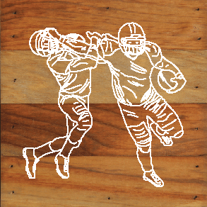 Football Art Print Natural Wall Hanging