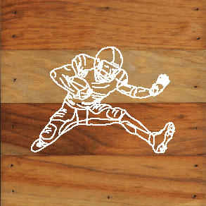 Football Art Print Natural Wall Hanging